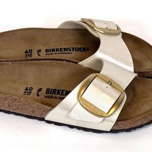 Birkenstock Women MADRID Big Buckle Graceful PEARL WHITE Narrow 9 EU40